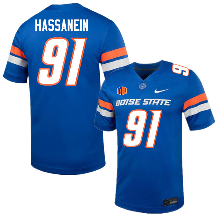 Ahmed Hassanein Jersey, Boise State Broncos #91 Ahmed Hassanein Football Jersey College Uniforms-Blu Ahmed Hassanein Jersey, Boise State Broncos #91 Ahmed Hassanein Football Jersey College Uniforms-Blu